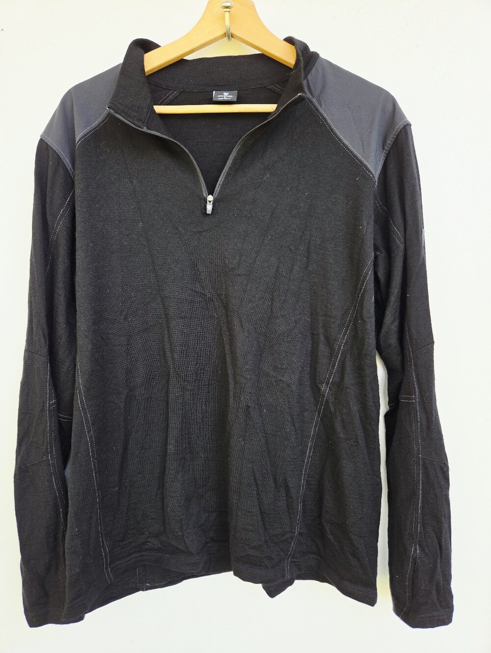 Kuhl Revel 1/4 Zip Fleece Sweater Pullover Black Mens Large